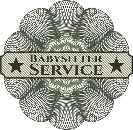 Babysitter Service rosette (money style emplem)