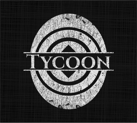 Tycoon chalk emblem written on a blackboard