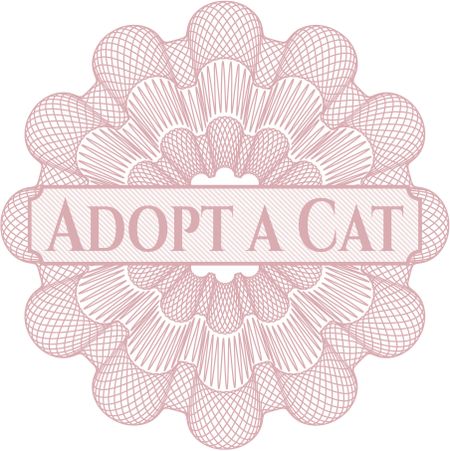 Adopt a Cat money style rosette