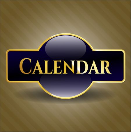 Calendar golden emblem