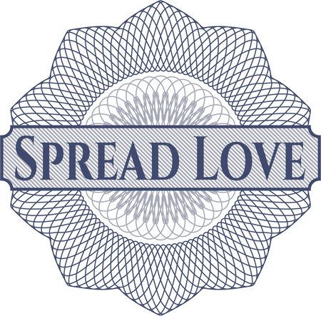 Spread Love written inside abstract linear rosette