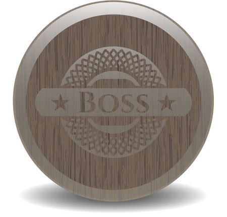 Boss wooden emblem. Retro