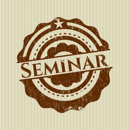 Seminar rubber stamp with grunge texture