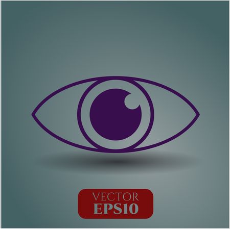 eye icon vector symbol flat eps jpg app web concept website