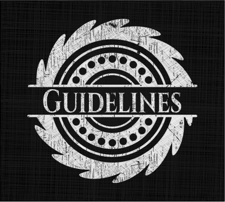 Guidelines written with chalkboard texture
