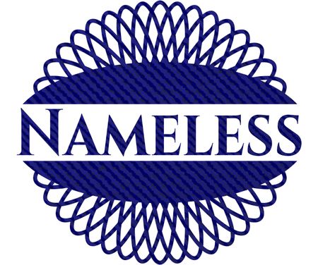 Nameless emblem with jean texture