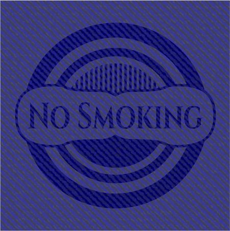 No Smoking emblem with jean texture