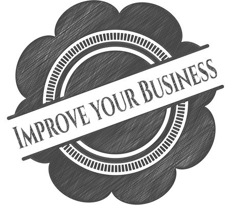 Improve your Business pencil emblem