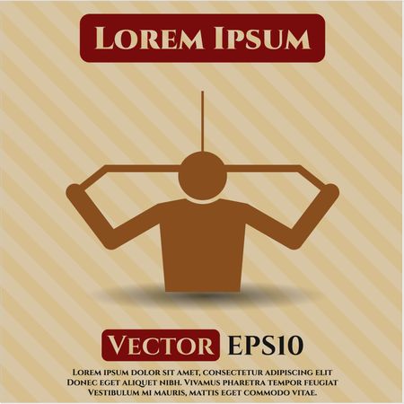 lat pull down exercise icon vector symbol flat eps