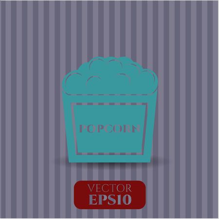 popcorn icon vector symbol flat eps jpg app web concept website