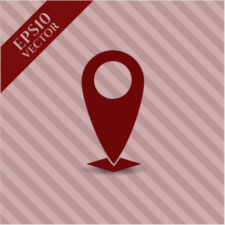 map pointer icon vector symbol flat eps jpg app web