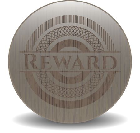 Reward vintage wooden emblem