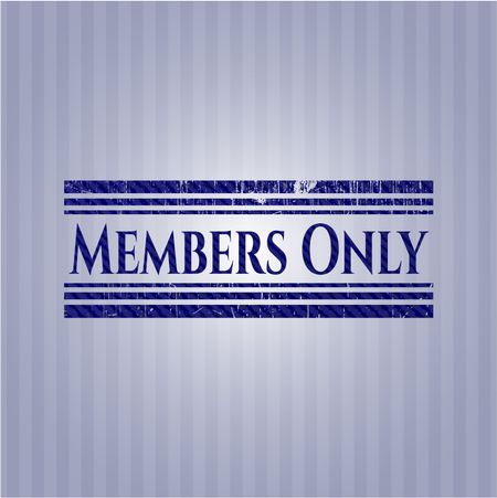 Members Only badge with jean texture