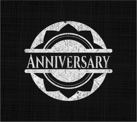 Anniversary chalkboard emblem