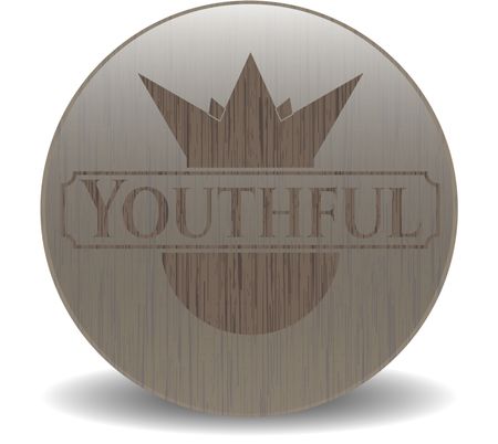 Youthful wood emblem. Retro