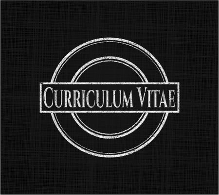 Curriculum Vitae chalkboard emblem written on a blackboard
