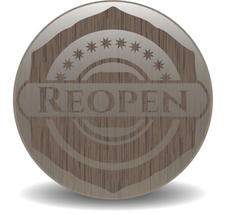 Reopen retro wood emblem