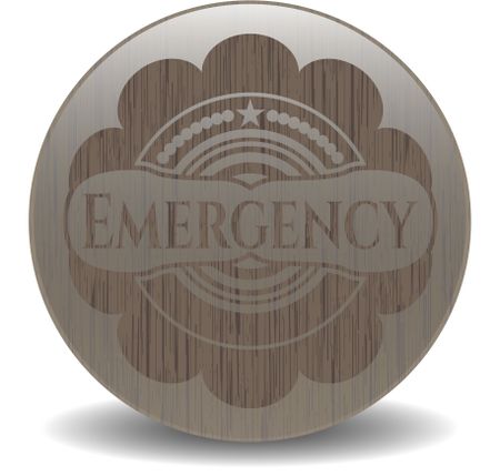 Emergency wooden emblem
