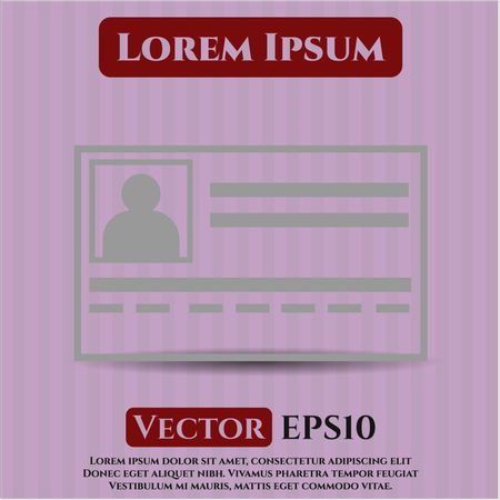 identification card icon vector symbol flat eps jpg