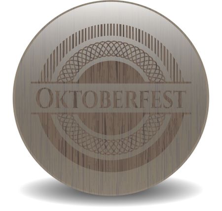Oktoberfest wooden emblem. Vintage.