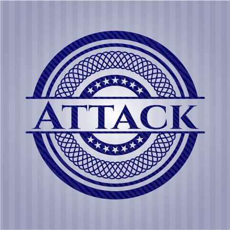 Attack badge with jean texture
