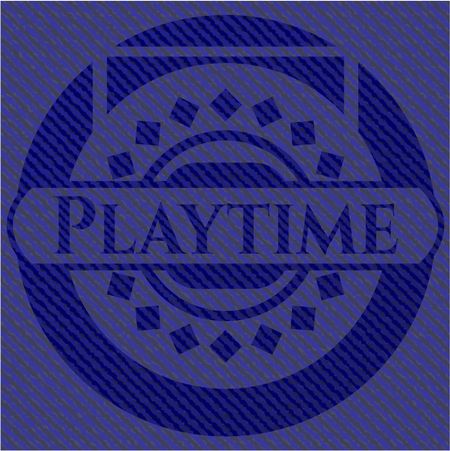 Playtime emblem with jean texture
