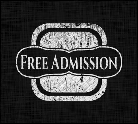 Free Admission chalk emblem