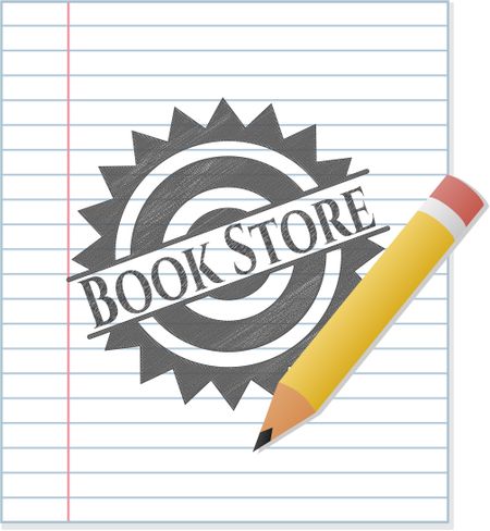 Book Store with pencil strokes
