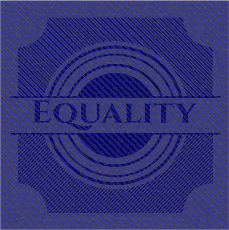 Equality emblem with jean background