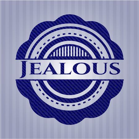 Jealous emblem with jean texture