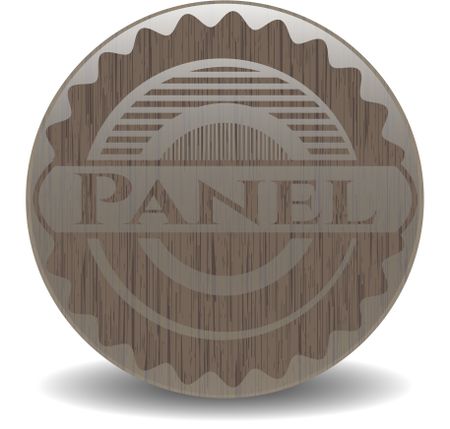 Panel retro wooden emblem
