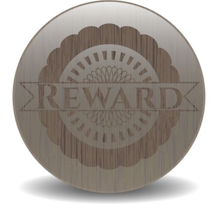 Reward vintage wooden emblem