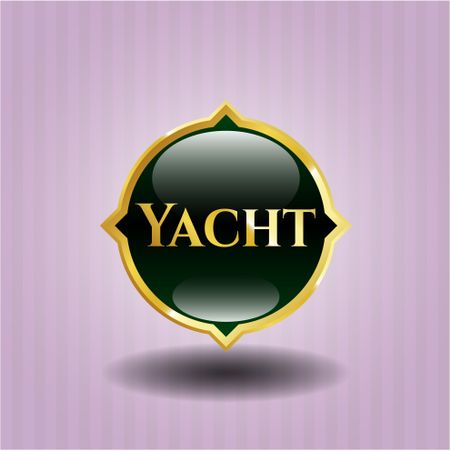 Yacht gold badge or emblem