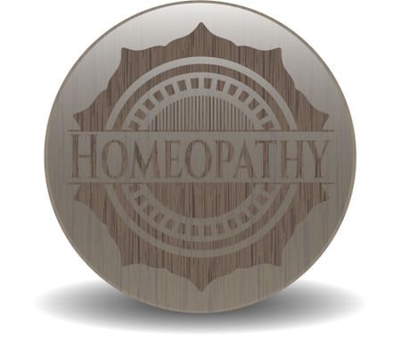 Homeopathy wood emblem. Retro