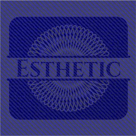Esthetic emblem with jean high quality background