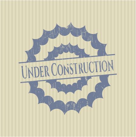 Under Construction rubber grunge texture seal