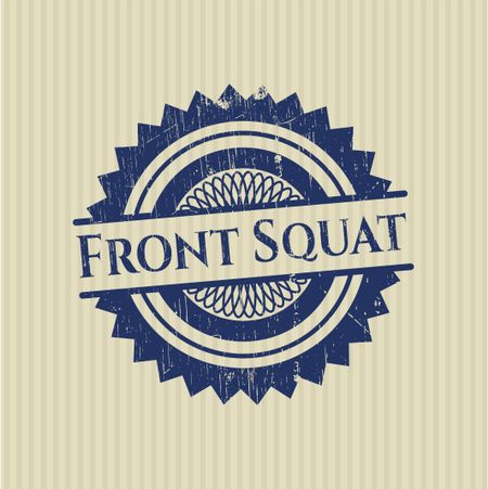 Front Squat rubber grunge texture seal