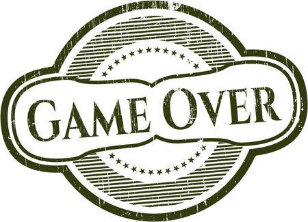 Game Over grunge stamp