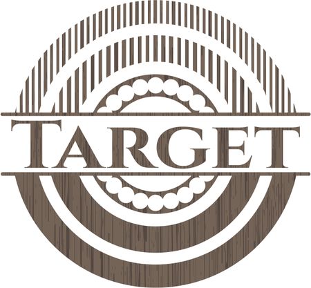Target retro wood emblem