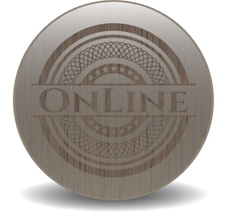 Online retro wood emblem