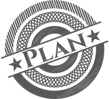 Plan pencil emblem
