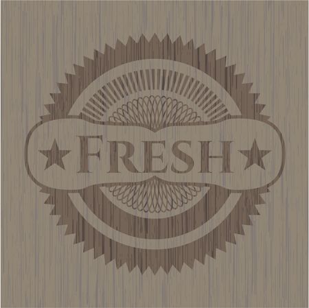 Fresh retro wood emblem