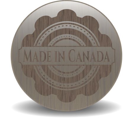 Made in Canada retro wooden emblem