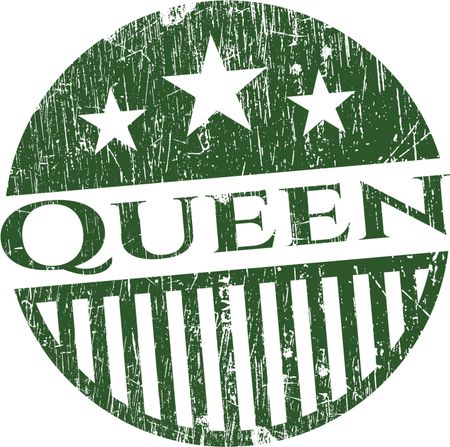 Queen rubber grunge texture seal