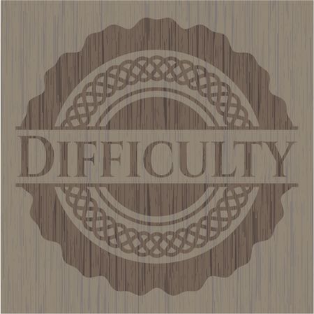 Difficulty wooden emblem. Retro