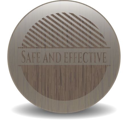 Safe and effective wooden emblem. Retro
