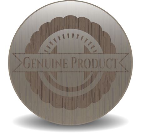 Genuine Product retro wooden emblem