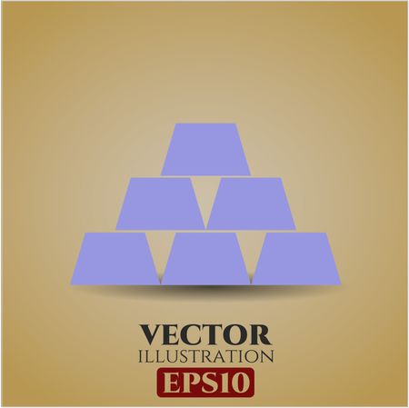 gold bullion icon vector symbol flat eps jpg app web