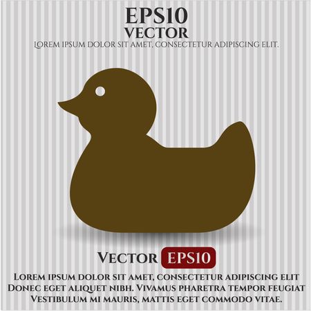 rubber duck icon vector symbol flat eps jpg app web