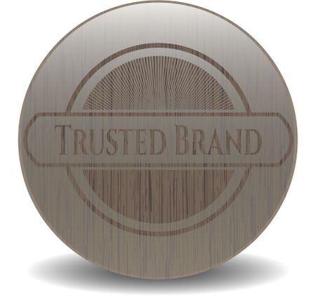 Trusted Brand vintage wooden emblem